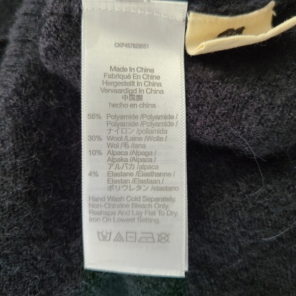 Madewell Bartlett V-Neck Pullover Sweater in Balck, Size S - Picture 7 of 7